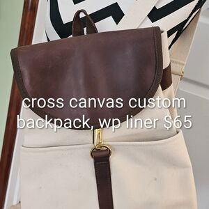 Brown and Cream Backpack